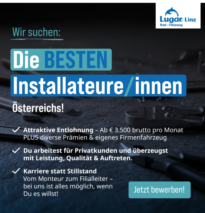 Installateur:in gesucht – Lugar Linz